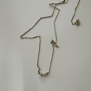 Kendra Scott Silver Necklace with Clear Crystal